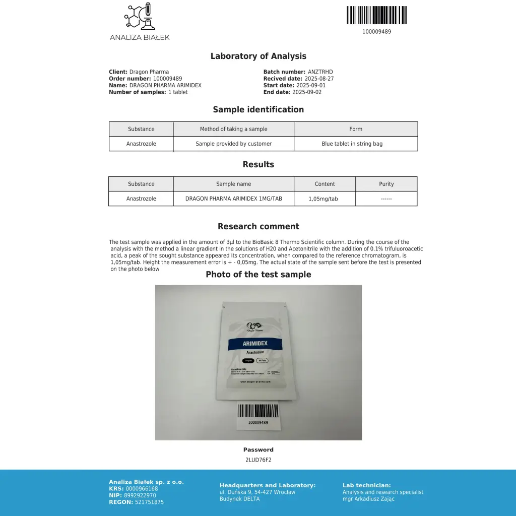 Dragon Pharma, Europe Arimidex Dragon Pharma, Europe Arimidex