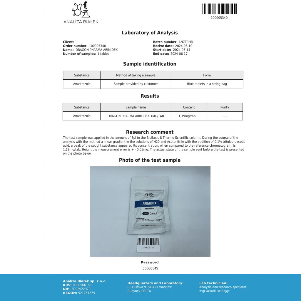 Dragon Pharma, Europe Arimidex Dragon Pharma, Europe Arimidex