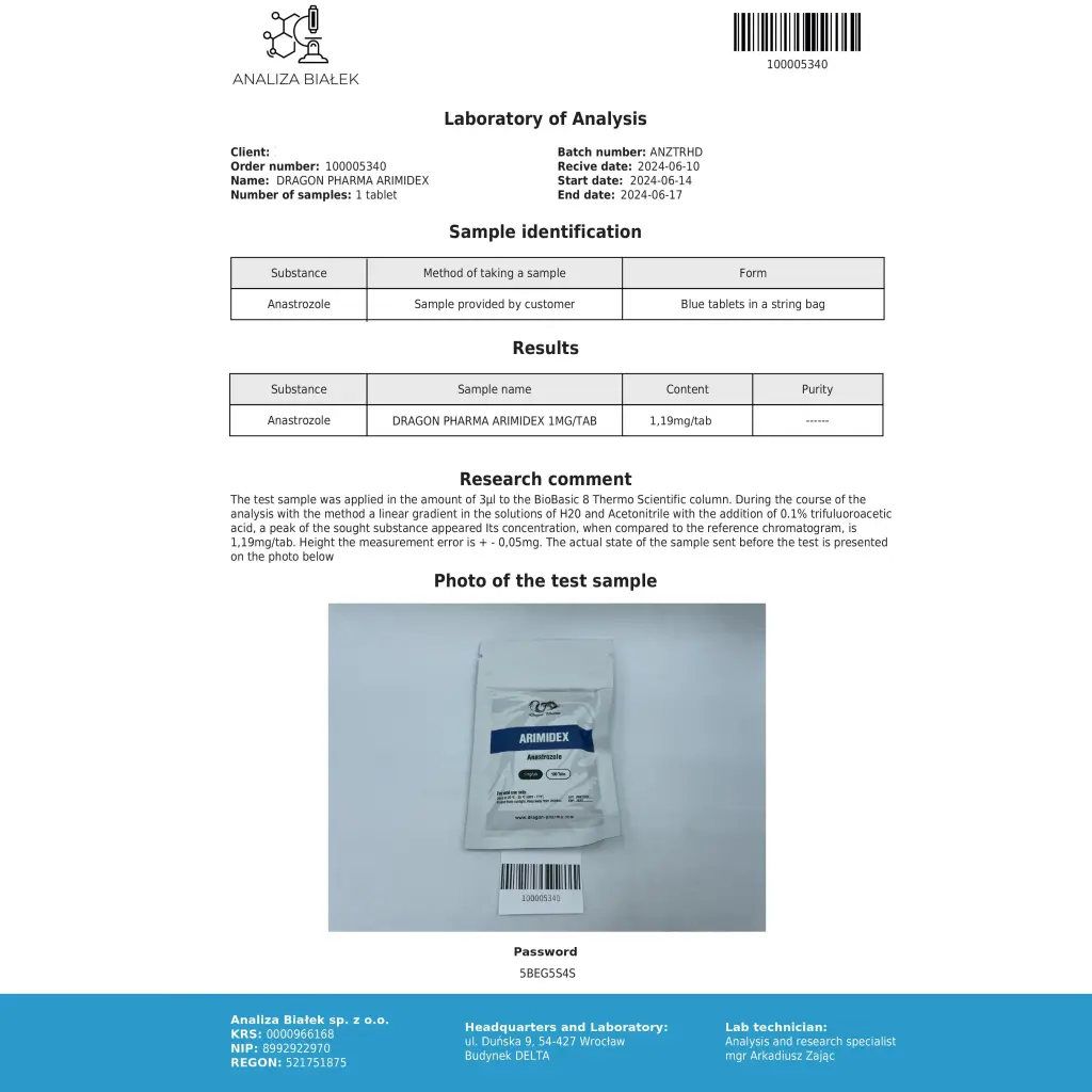 Dragon Pharma, Europe Arimidex Dragon Pharma, Europe Arimidex