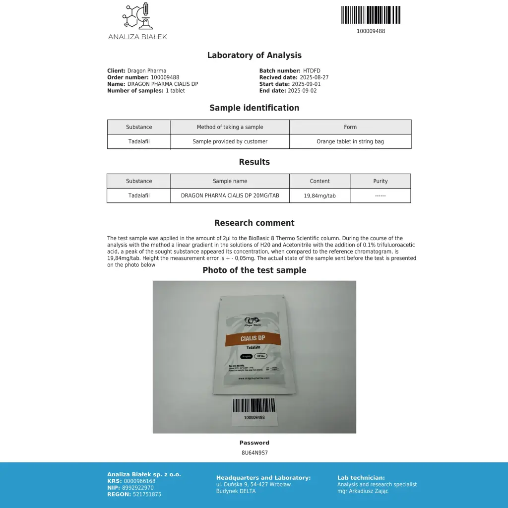 Dragon Pharma, Europe Cialis