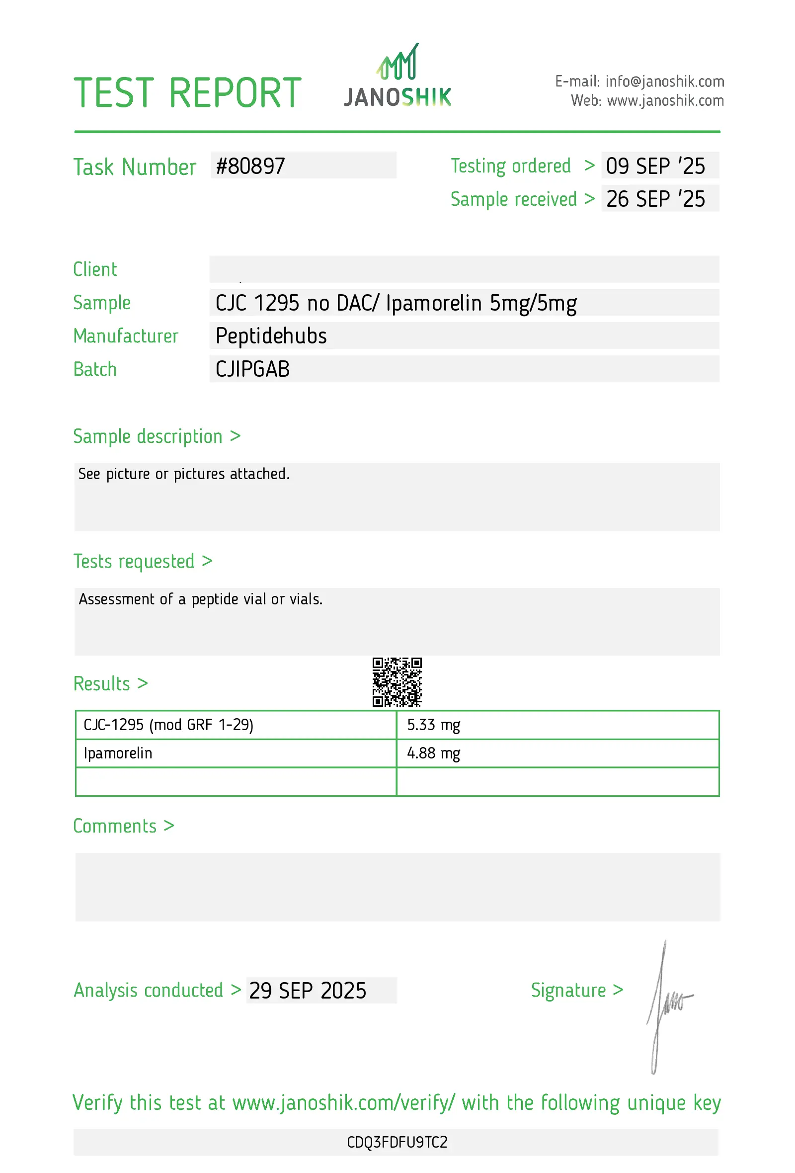CJC-1295/Ipamorelin Sept 2025