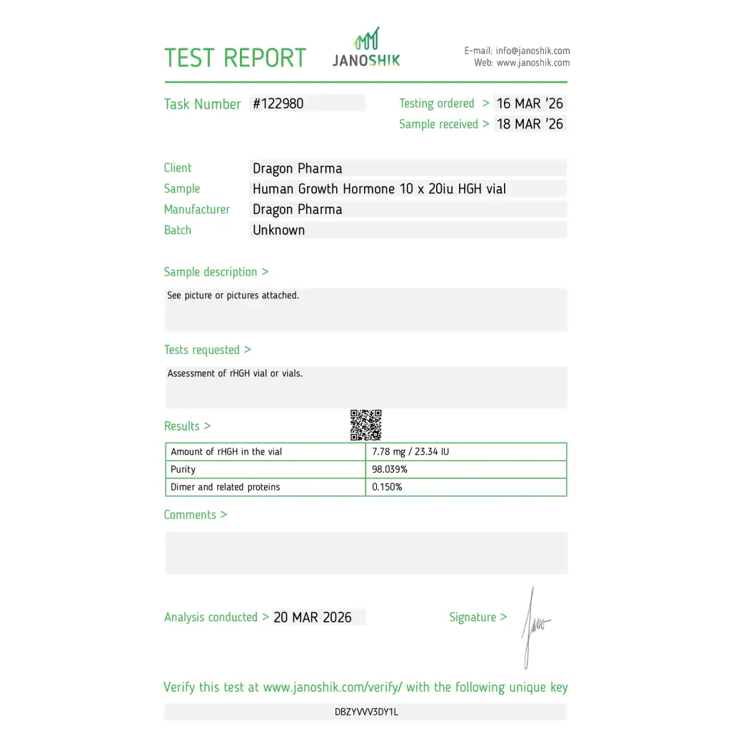 Dragon Pharma, Europe Dragontropin 200IU GOLD EDITION