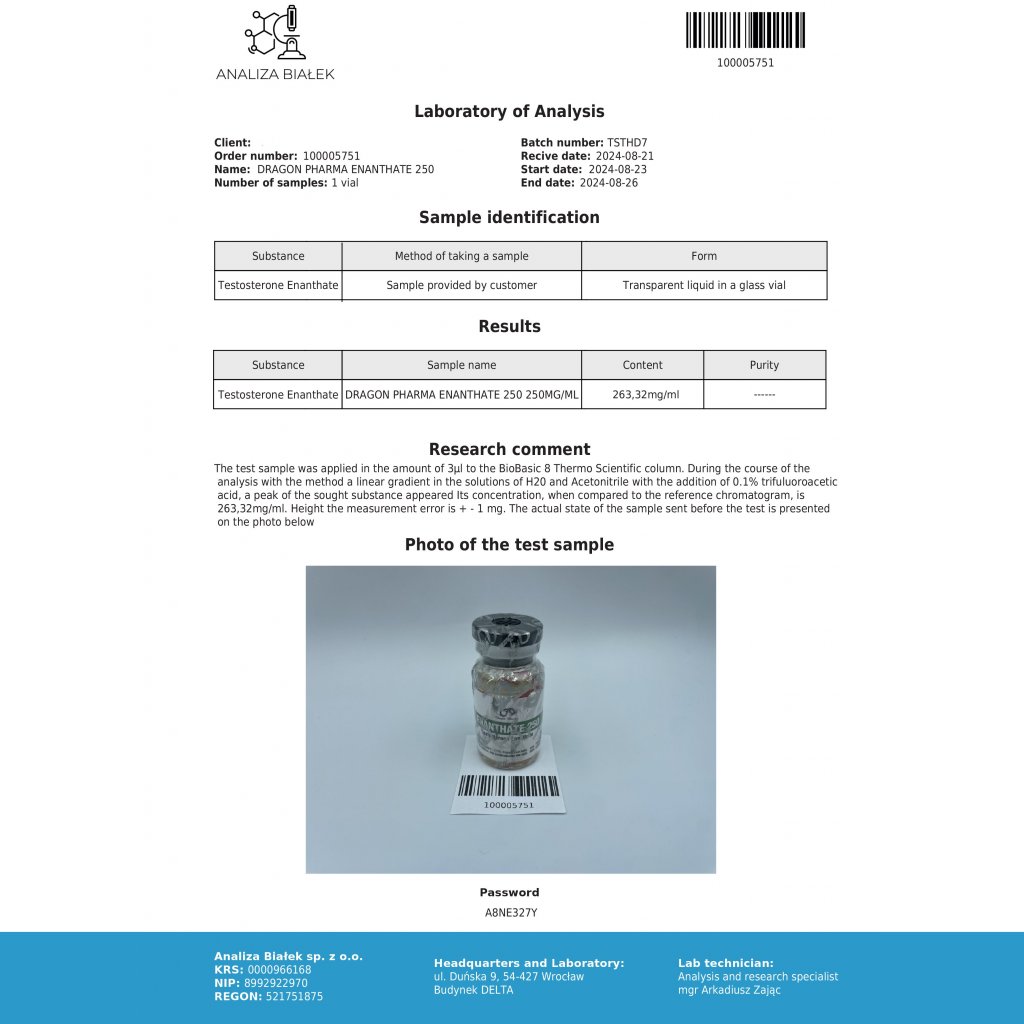 Dragon Pharma, Europe Enantat 250 Dragon Pharma, Europe Enantat 250