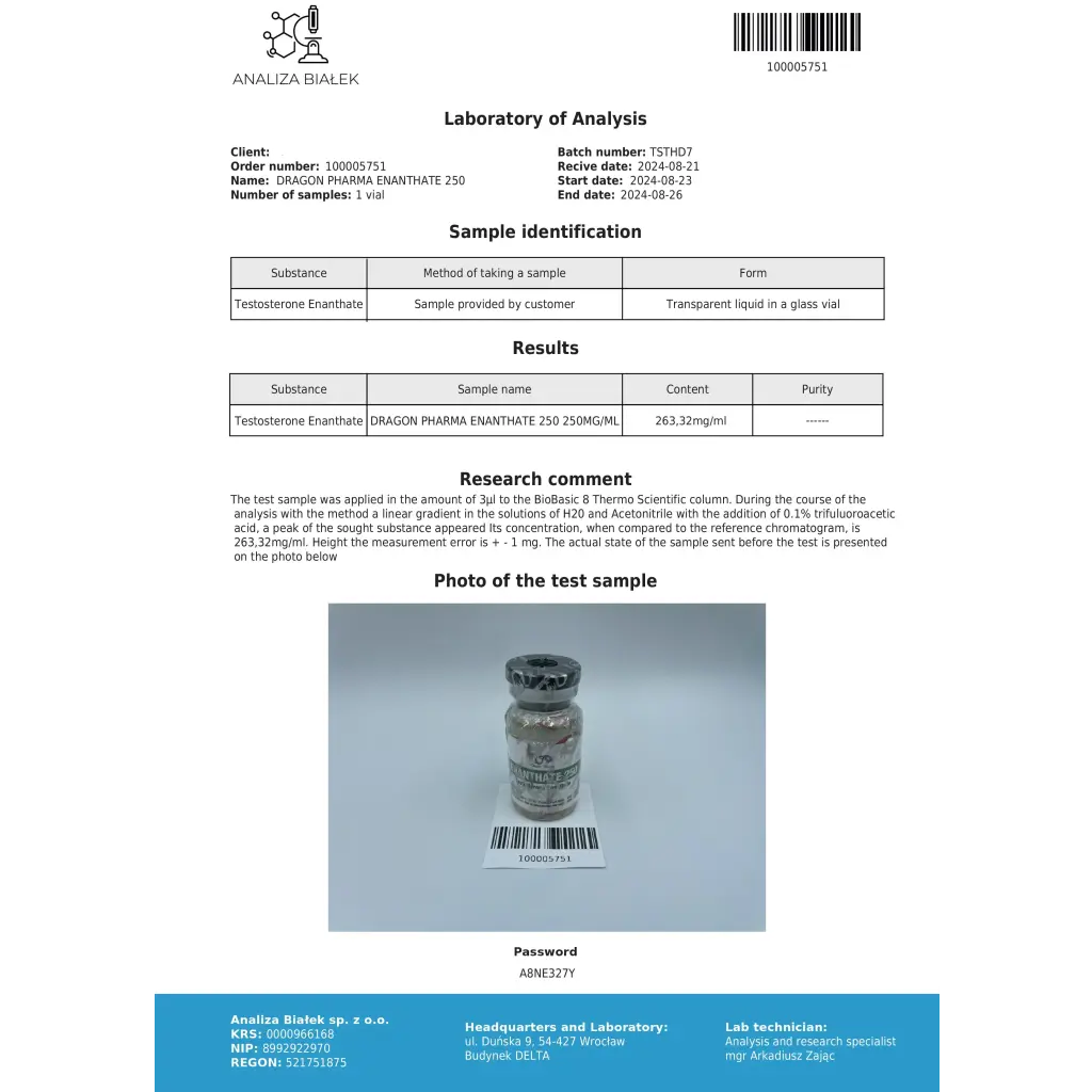 Dragon Pharma, Europe Enantat 250