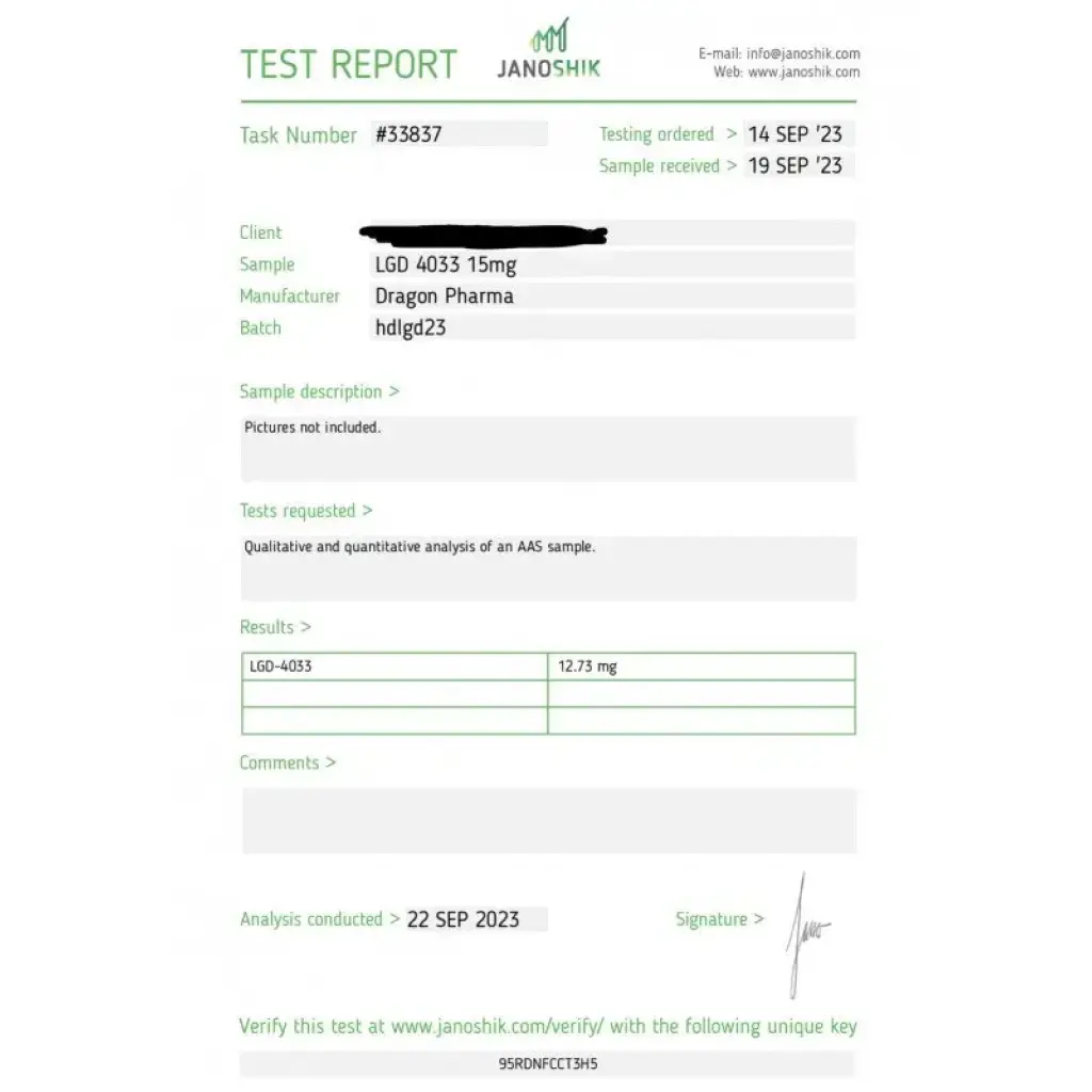 Dragon Pharma, Europe LGD 4033 Dragon Pharma, Europe LGD 4033
