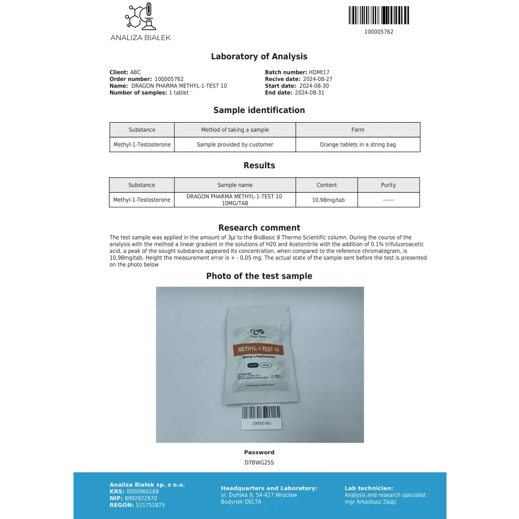 Dragon Pharma, Europe Methyl-1-Test 10
