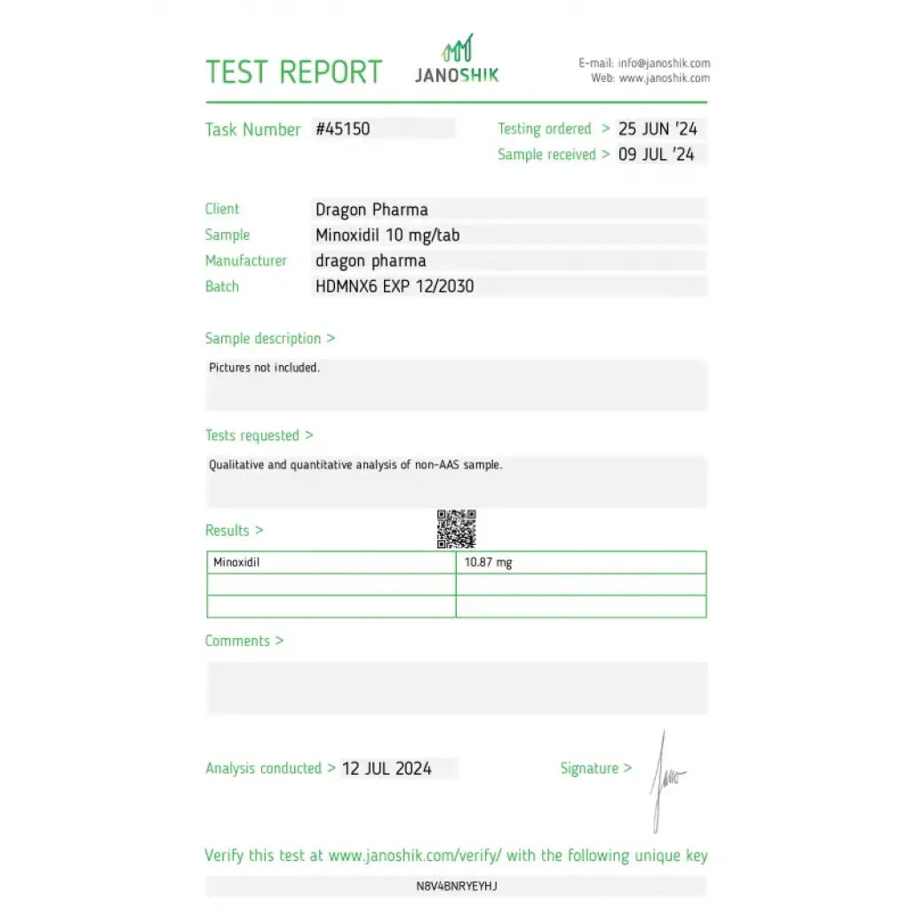 Dragon Pharma, Europe Minoxidil