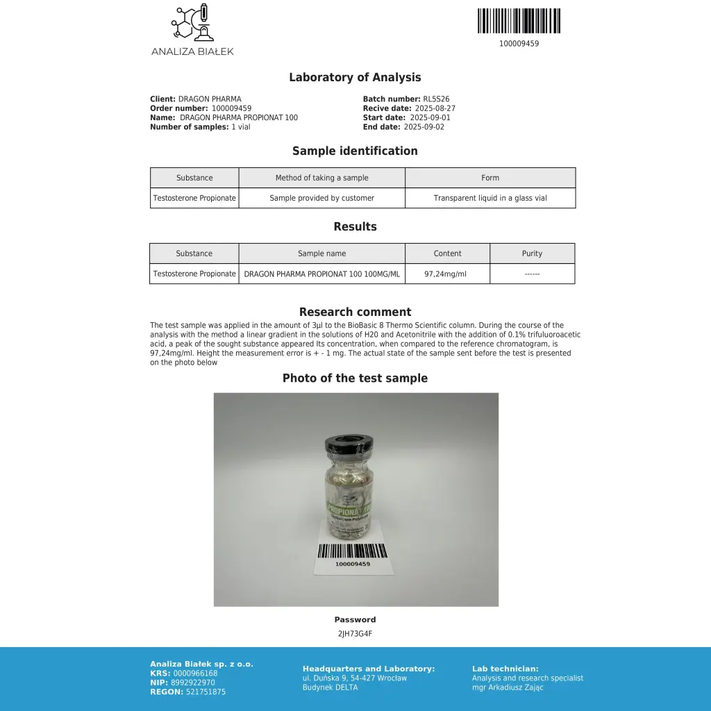 Dragon Pharma, Europe Propionat 100 Dragon Pharma, Europe Propionat 100