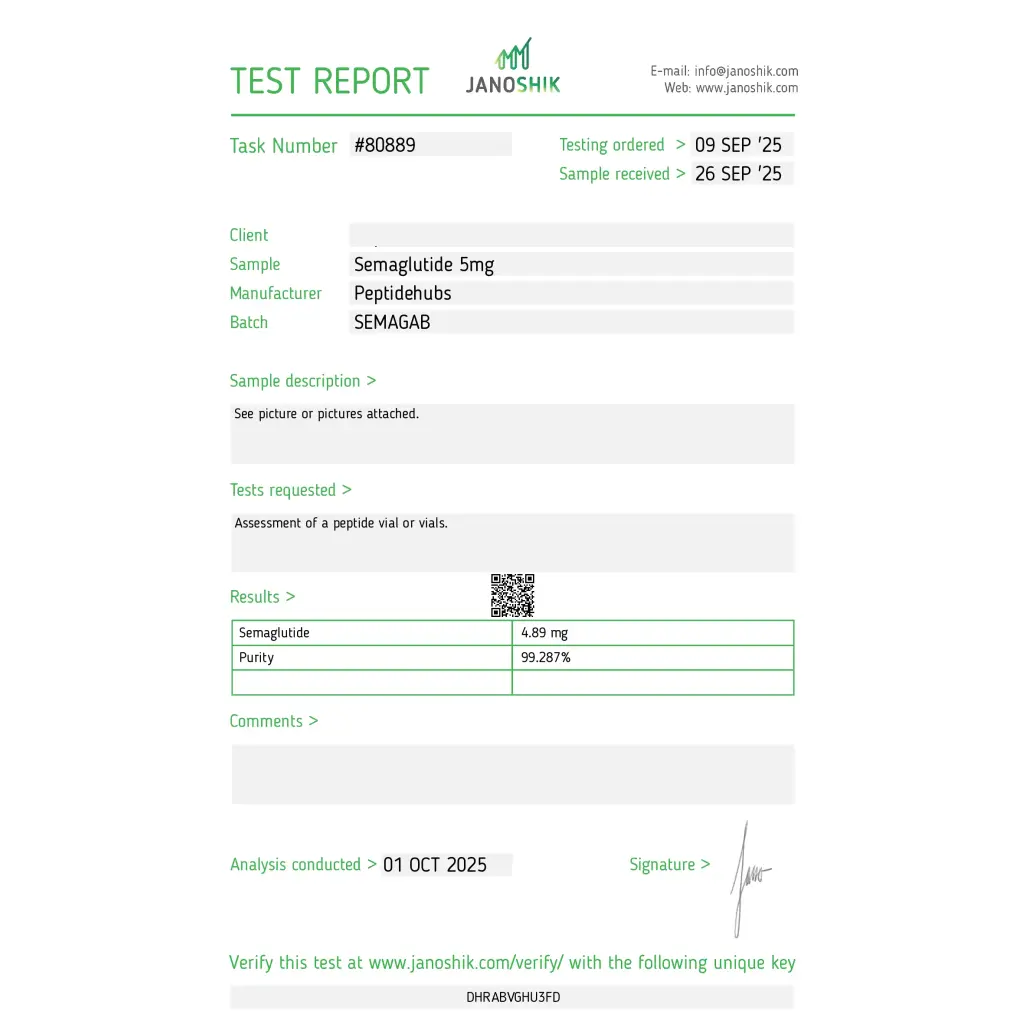 Peptide Hubs Semagluitde