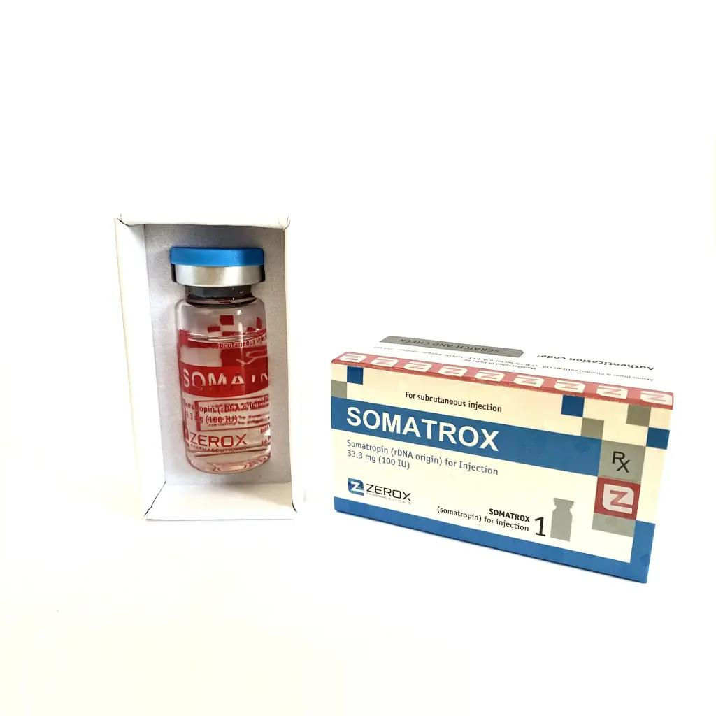 Zerox Pharmaceuticals Somatrox HGH Liquid 100iu vial Zerox Pharmaceuticals Somatrox HGH Liquid 100iu vial