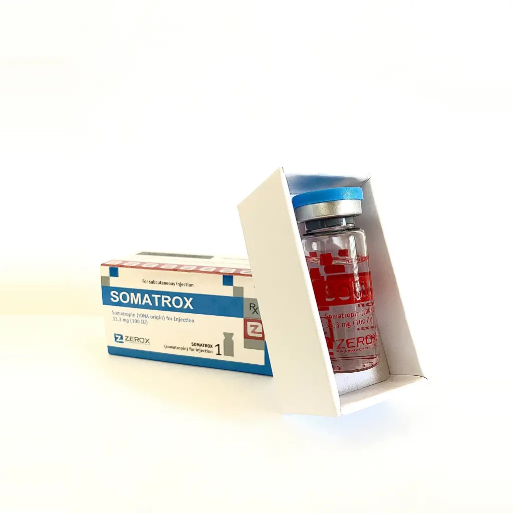 Zerox Pharmaceuticals Somatrox HGH Liquid 100iu vial Zerox Pharmaceuticals Somatrox HGH Liquid 100iu vial