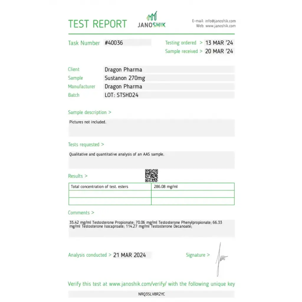 Dragon Pharma, Europe Sustanon 270 Dragon Pharma, Europe Sustanon 270