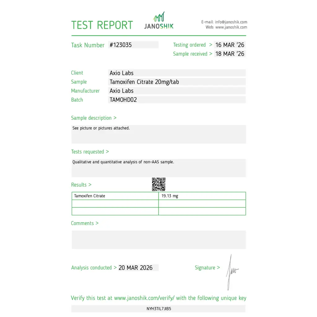 Axiolabs Tamoxiplex 100 Tabs