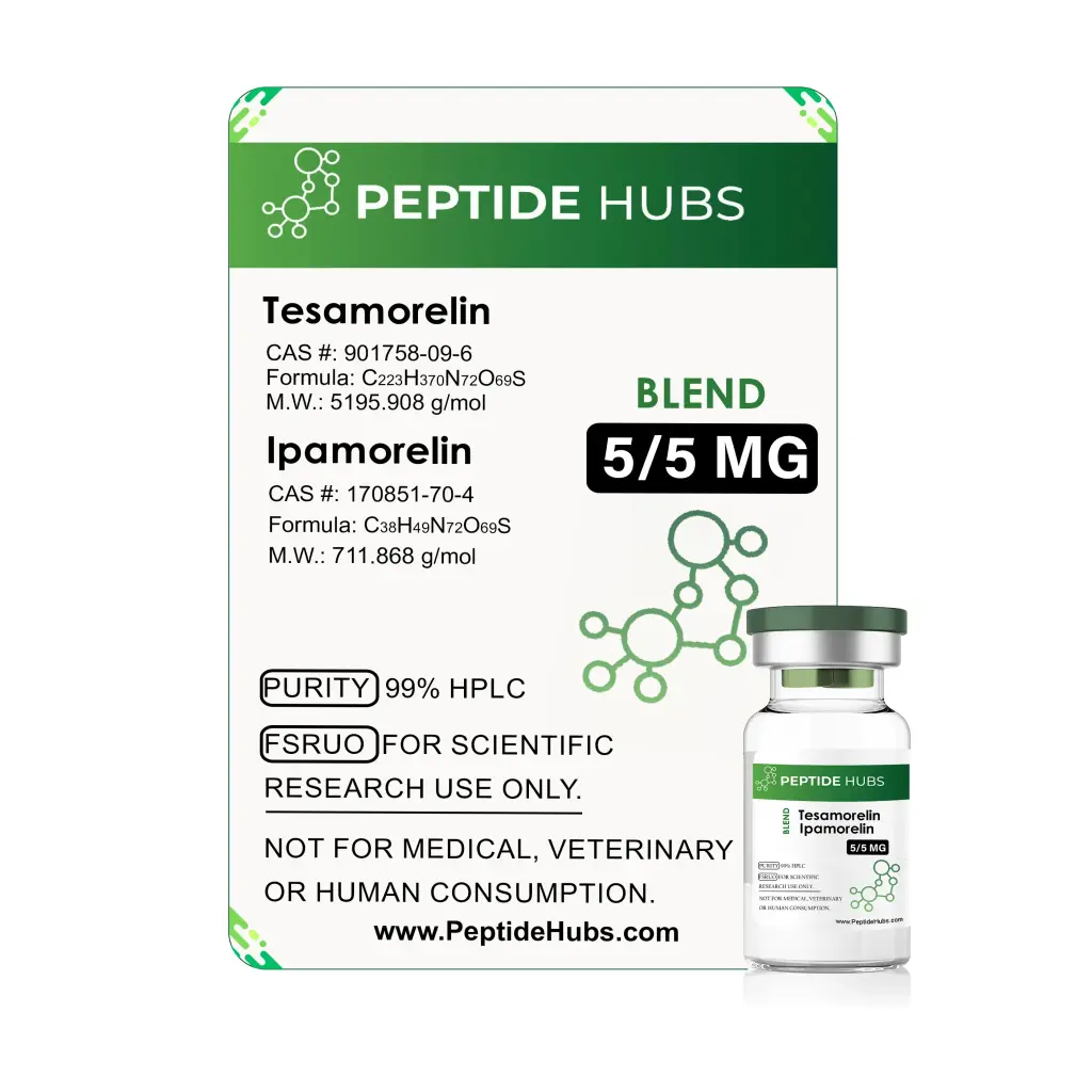 Peptide Hubs Tesamorelin / Ipamorelin 5/5 mg Peptide Hubs Tesamorelin / Ipamorelin 5/5 mg