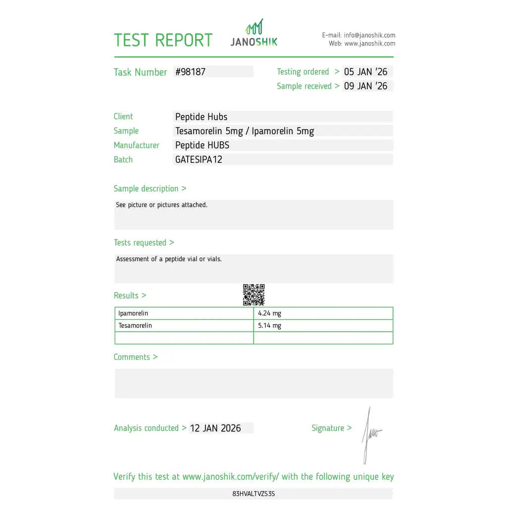 Peptide Hubs Tesamorelin / Ipamorelin 5/5 mg