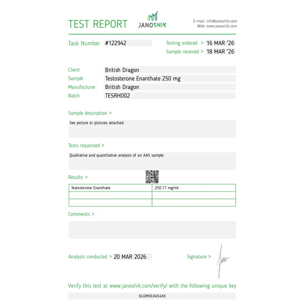 British Dragon Pharmaceuticals Testabol Enanthate