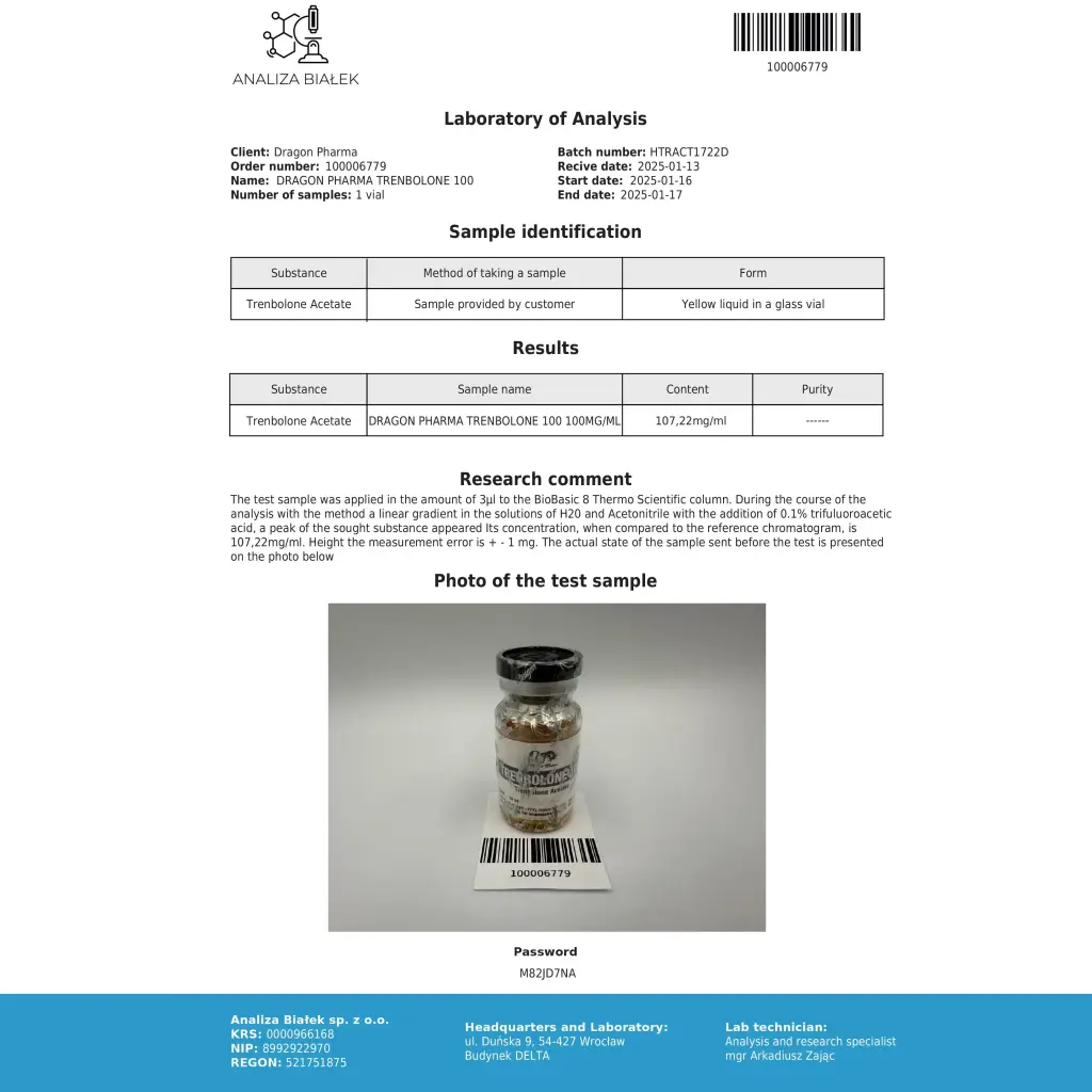 Dragon Pharma, Europe Trenbolone 100 Dragon Pharma, Europe Trenbolone 100